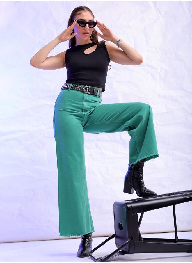 Freehand Women Bootcut Solid High-Rise Jeans  - Image 1