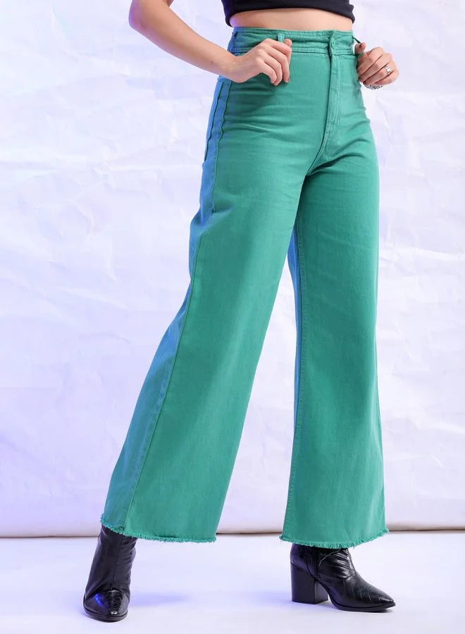 Freehand Women Bootcut Solid High-Rise Jeans