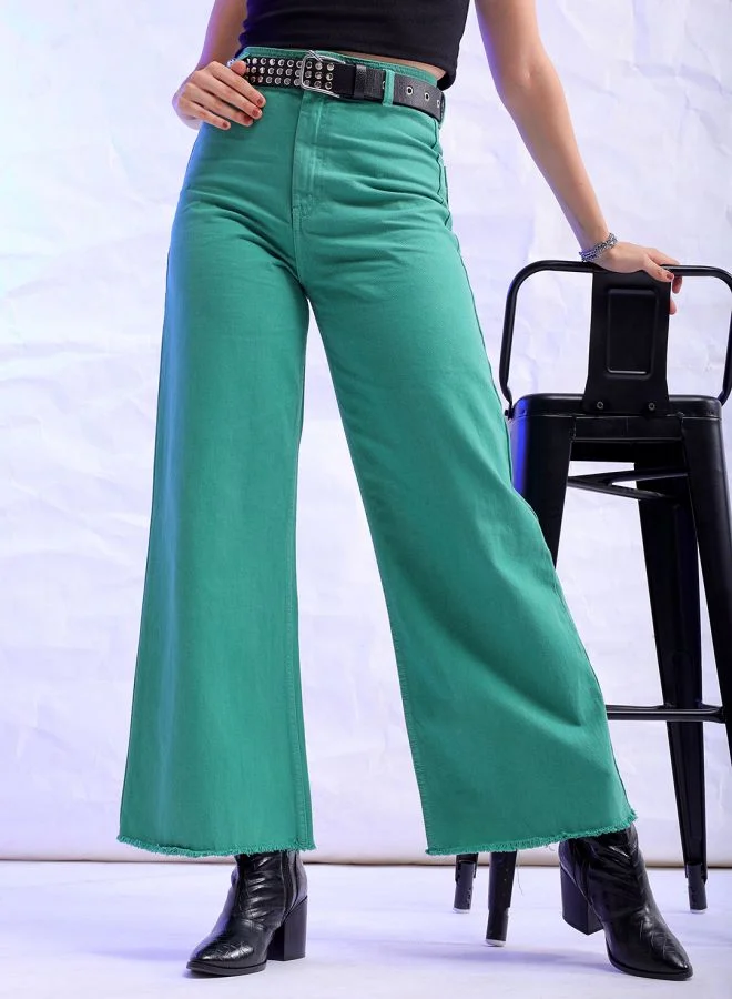 Freehand Women Bootcut Solid High-Rise Jeans