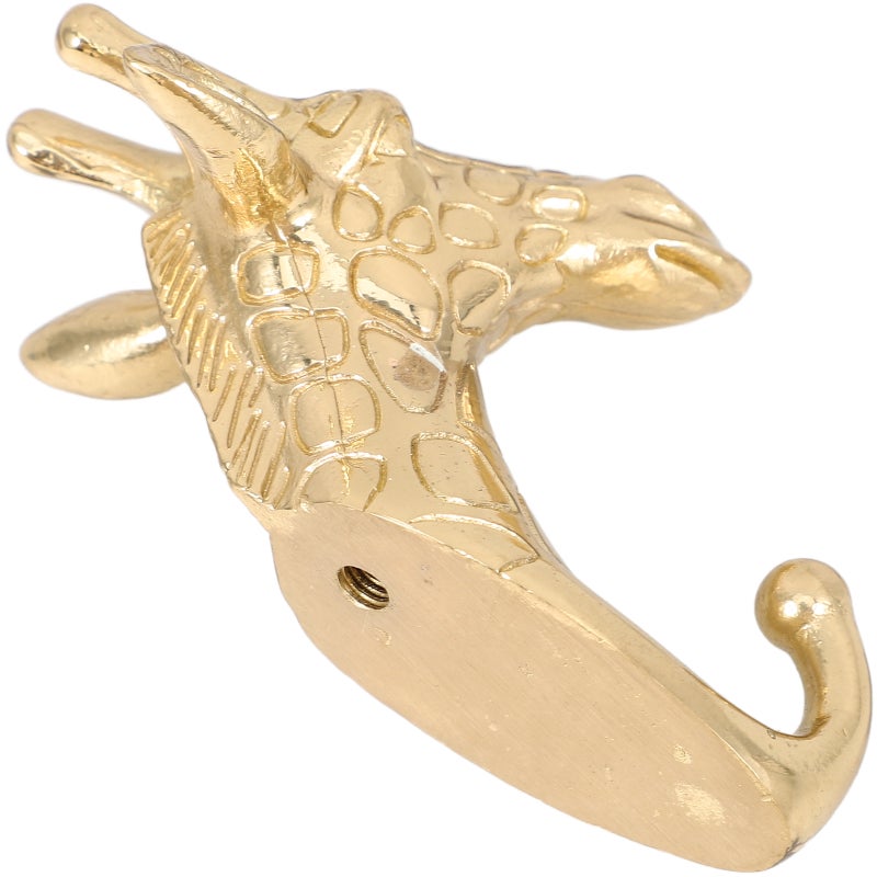 Giraffe Hook Brass Hook Wall Hook Hanging Giraffe Hook for Coat Hat Towel - Image 1