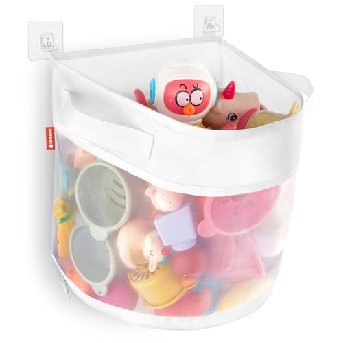 UNEEDE Bath Toy Organizer,4 Gallons Bathtub Toy Storage Organizer,Quick Access Bath Toy Holder for Bathtub,Baby Organizere,Quick Dry Baby for Tub,Mesh Shower Caddy - Image 1