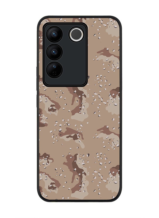 Stylizedd Rugged Black Edge case for Vivo V27 / Vivo V27 Pro / Vivo S16, Slim fit Soft Flexible Rubber Edges Anti Drop Cover - Desert Storm Camo - Image 1