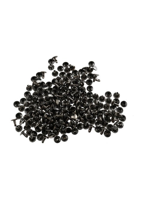 Micro Trader 100pcs 8031inch Silver Double Cap Tubular Rivets Metal Tool Set Leather Crafts Stud