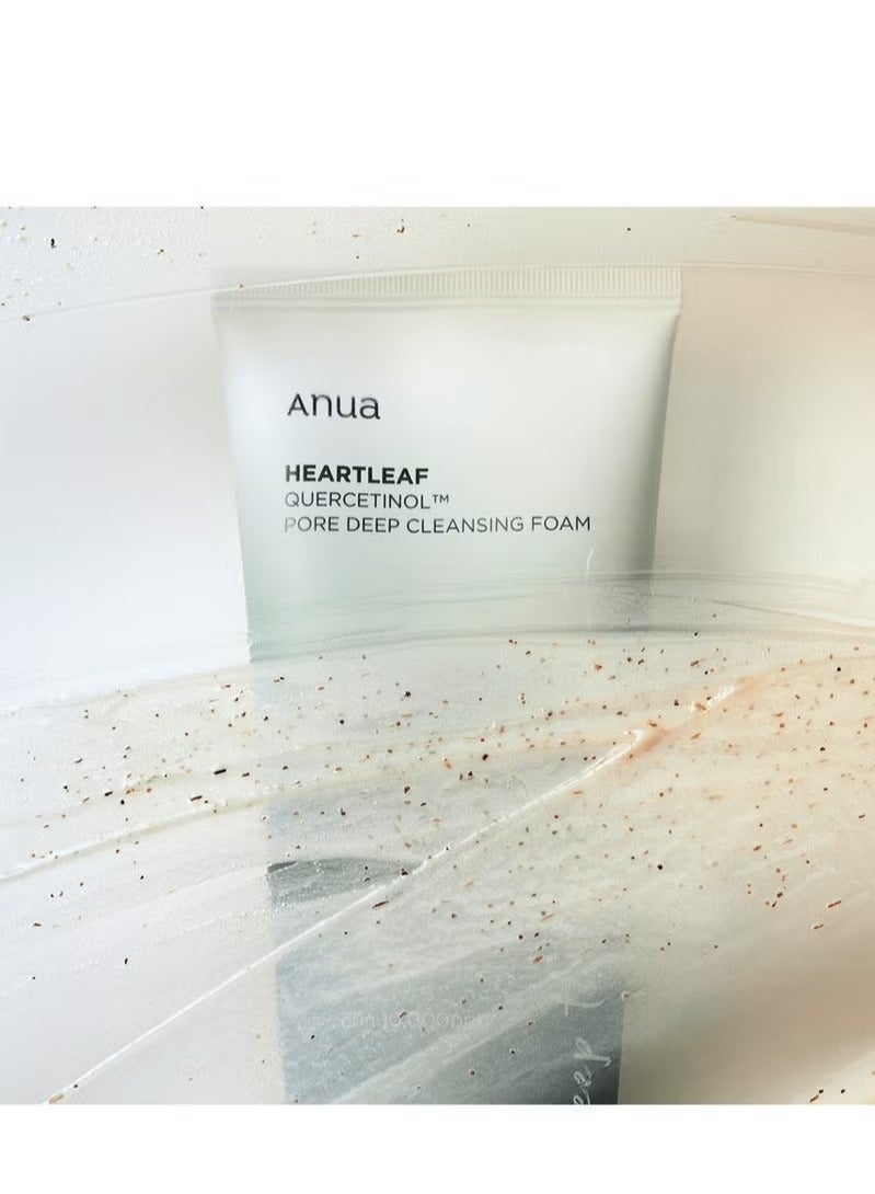 JS Anua Heartleaf Quercetinol Pore Deep Cleansing Foam, Soothing Gentle Removal of Facial Sebum and Dead Cell, Suitable for All Skin Types, Exfoliating Cleanser (150ml) - Image 3
