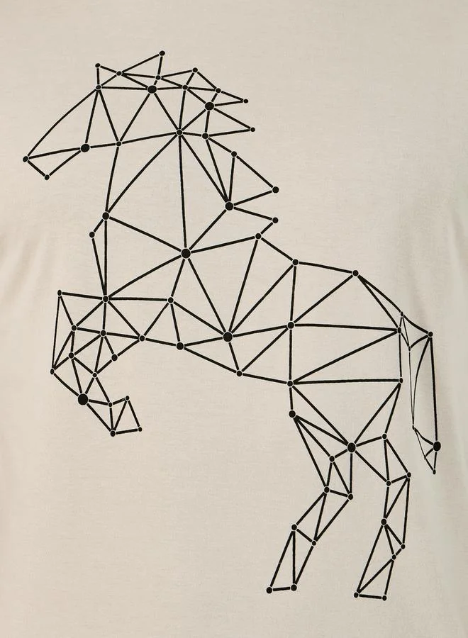 Styli Front Placement Graphic Oversized T-Shirt