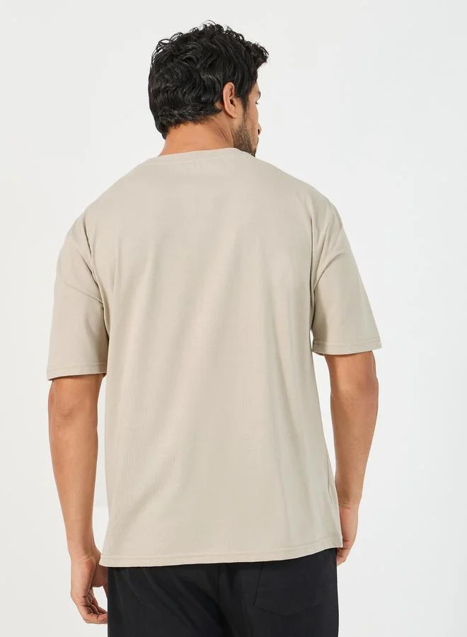 Styli Front Placement Graphic Oversized T-Shirt