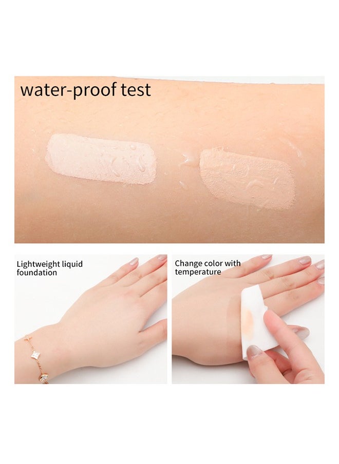 OCHEAL - BB Liquid Foundation Color Correcting Long Lasting Maseup Full Coverage Lightweight, Flowlesss&Moisturizing Instant Age Rewind Perfector BB Cream Sunscreen SPF50(02#Natura) - Image 1