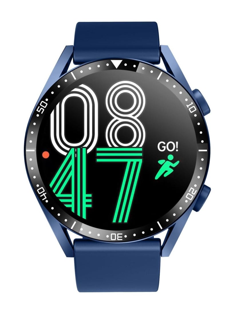 Xcell - Xcell Classic 3 Talk Lite Smart watch, Heart Rate/Blood Pressure/Oxygen Level Monitoring, Receive & Make Calls,Water Resistance: IP67,1 Week Battery life, Compatibility:IOS/Android-Blue - Image 1