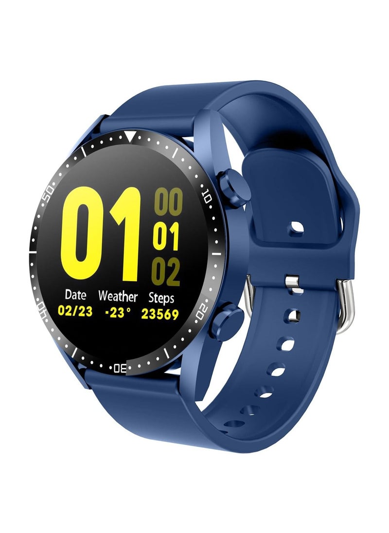 Xcell - Xcell Classic 3 Talk Lite Smart watch, Heart Rate/Blood Pressure/Oxygen Level Monitoring, Receive & Make Calls,Water Resistance: IP67,1 Week Battery life, Compatibility:IOS/Android-Blue - Image 1