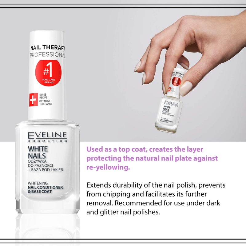 Eveline Cosmetics 3 In 1 Instantly Whiter Nail Whitener - Image 5
