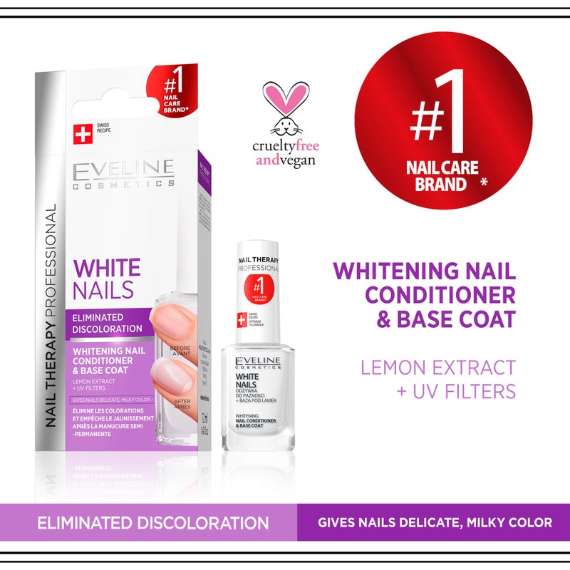 Eveline Cosmetics 3 In 1 Instantly Whiter Nail Whitener - Image 2