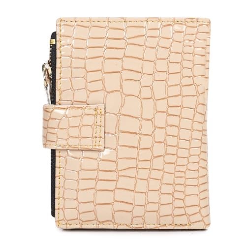 SAMTROH Small Women's Wallet -PU Leather Multi Wallets | Credit Card Holder | Coin Purse Zipper -Small Secure Card Case/Gift Wallet for Women and Girls (Tan Textured) (Cream) - Image 4