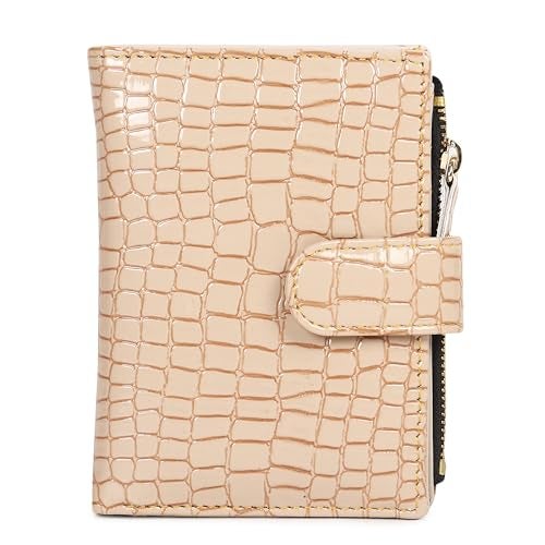 SAMTROH Small Women's Wallet -PU Leather Multi Wallets | Credit Card Holder | Coin Purse Zipper -Small Secure Card Case/Gift Wallet for Women and Girls (Tan Textured) (Cream) - Image 1