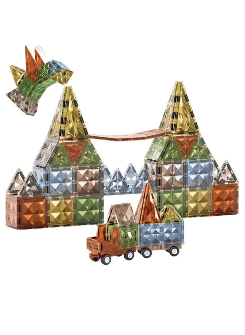Crystal Magnetic Building Blocks – 100 Pieces - Image 1