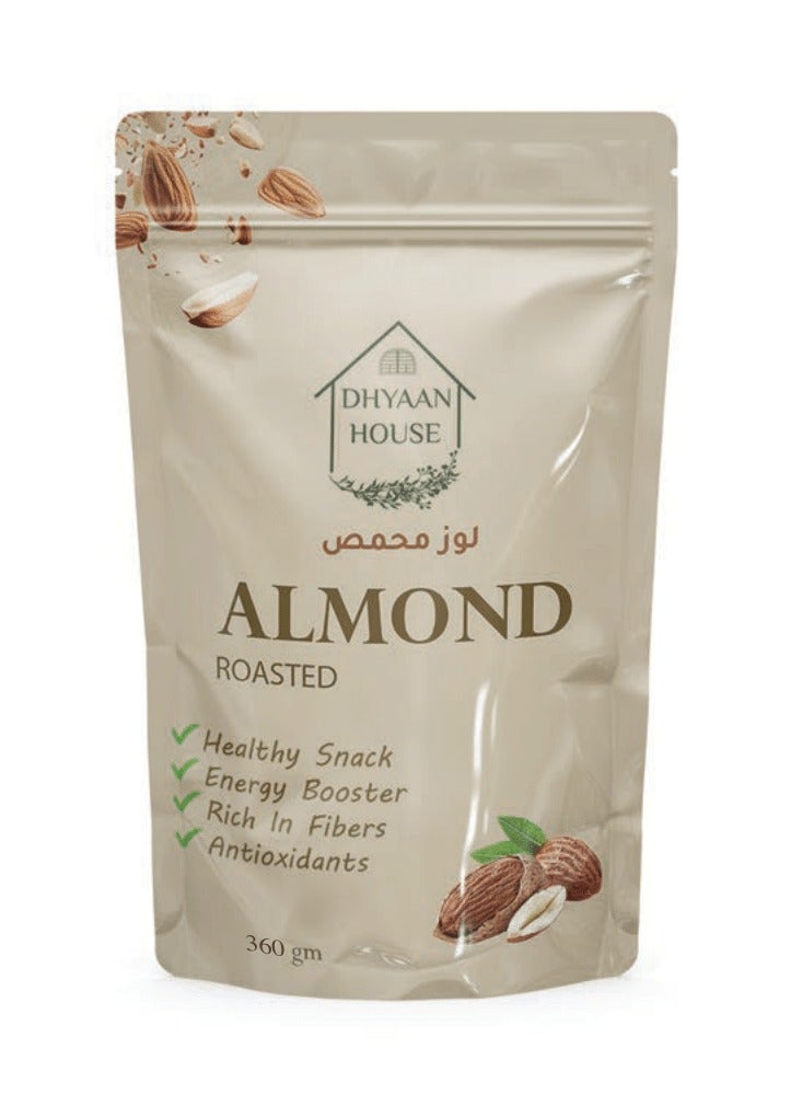Dhyaan House Roasted Almond - 360 gm - Image 1