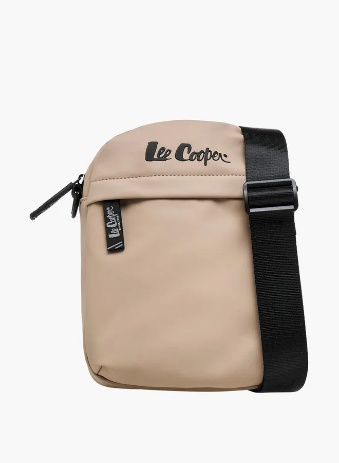 Lee Cooper Solid Crossbody Bag with Adjustable Strap