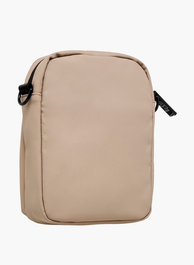 Lee Cooper Solid Crossbody Bag with Adjustable Strap  - Image 3