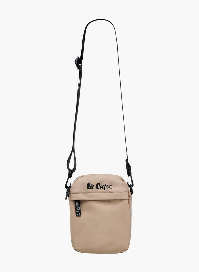 Lee Cooper Solid Crossbody Bag with Adjustable Strap  - Image 2
