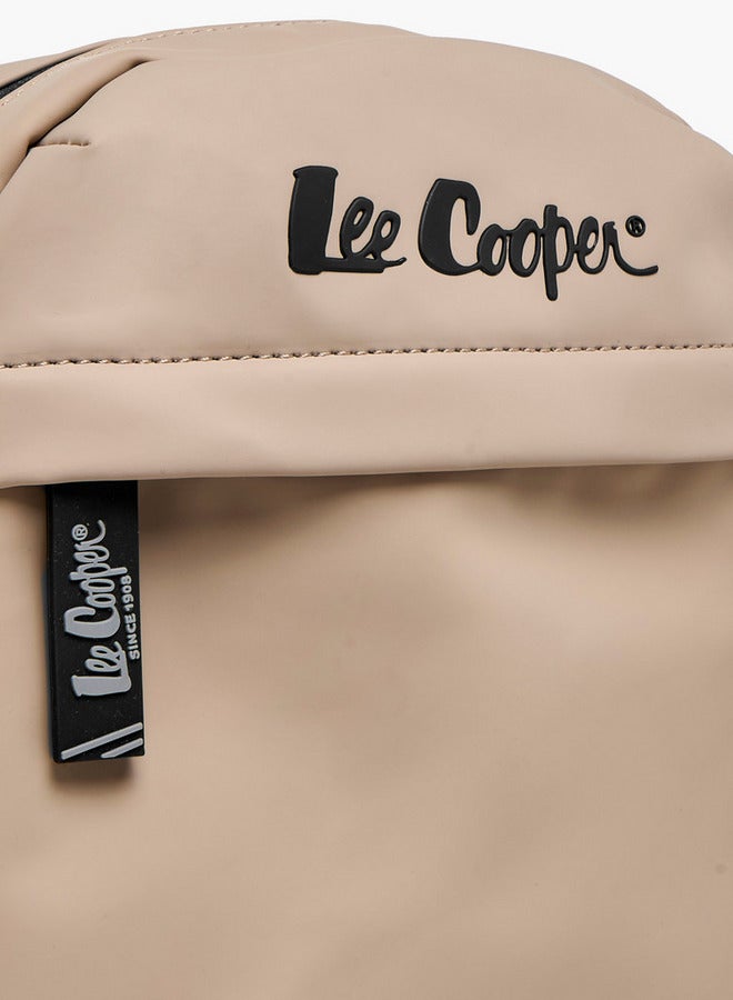 Lee Cooper Solid Crossbody Bag with Adjustable Strap  - Image 4