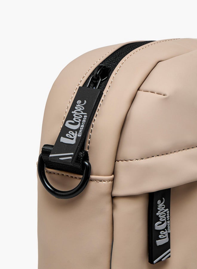 Lee Cooper Solid Crossbody Bag with Adjustable Strap  - Image 5