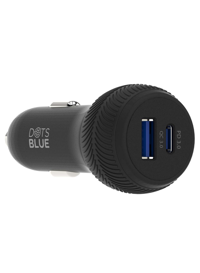 DOTS BLUE CAR CHARGER 38W PD 3.0 & QC 3.0 - Image 2