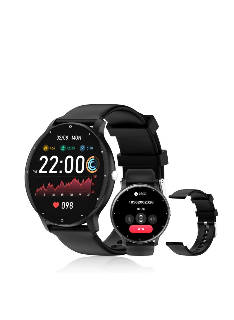 PEJE PEJE Smart Watch For Men,1.39" Display,Prayer Alerts,Arabic Support,Bluetooth Calls,IP68 Waterproof,Spo2/Hr/Sleep Tracking,123+ Sports Modes,7-Day Battery (230mah),Ios/Android. (Black)  - Image 1