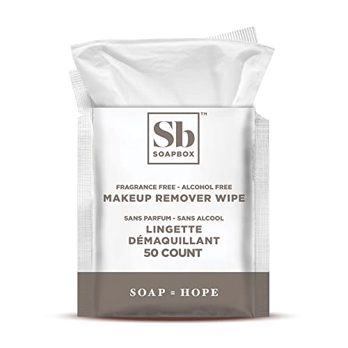 مناديل إزالة المكياج خالية من العطور من سوابوكس 50 قطعة، مناديل تنظيف الوجه اللطيفة للأوساخ والزيوت، وسادات إزالة المكياج خالية من الكحول