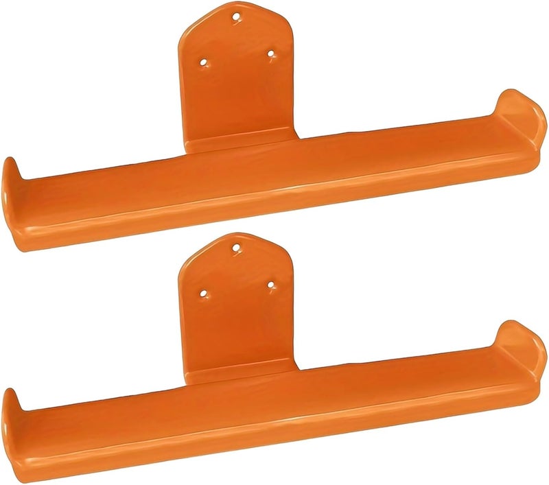 2 Pcs Heavy-Duty Metal Orange Backpack Blower Rack, Wall and Trailer Mountable Hooks, Easy Installation with Screws and Expansion Screws, Support Up to 150 - Image 1