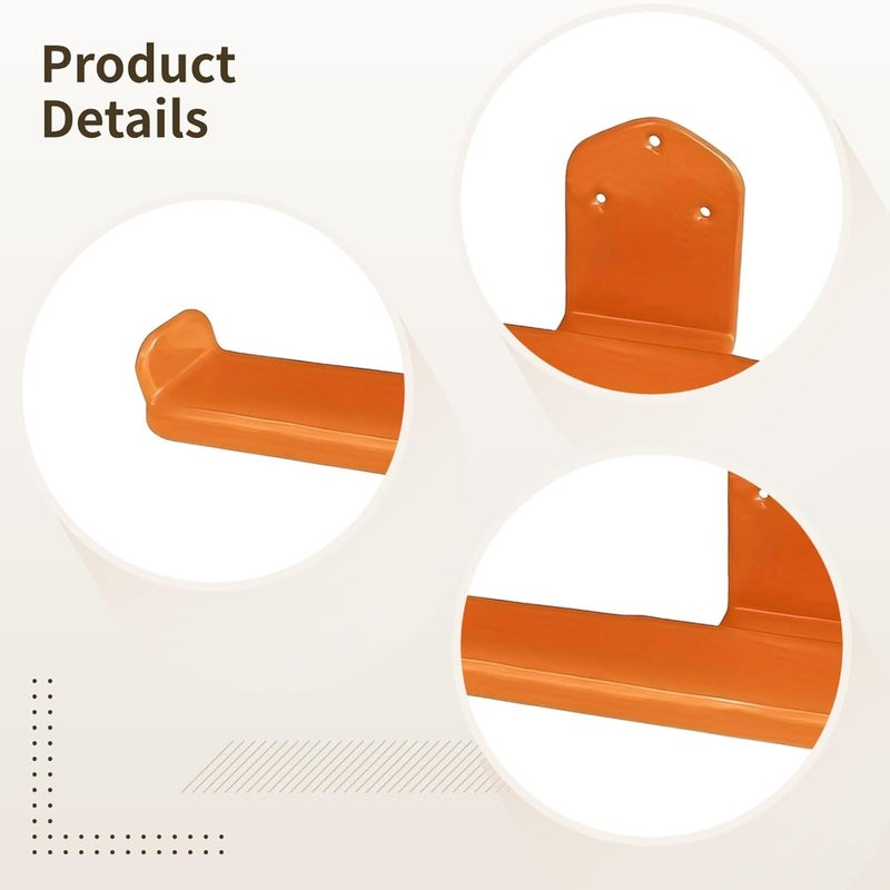 2 Pcs Heavy-Duty Metal Orange Backpack Blower Rack, Wall and Trailer Mountable Hooks, Easy Installation with Screws and Expansion Screws, Support Up to 150 - Image 3