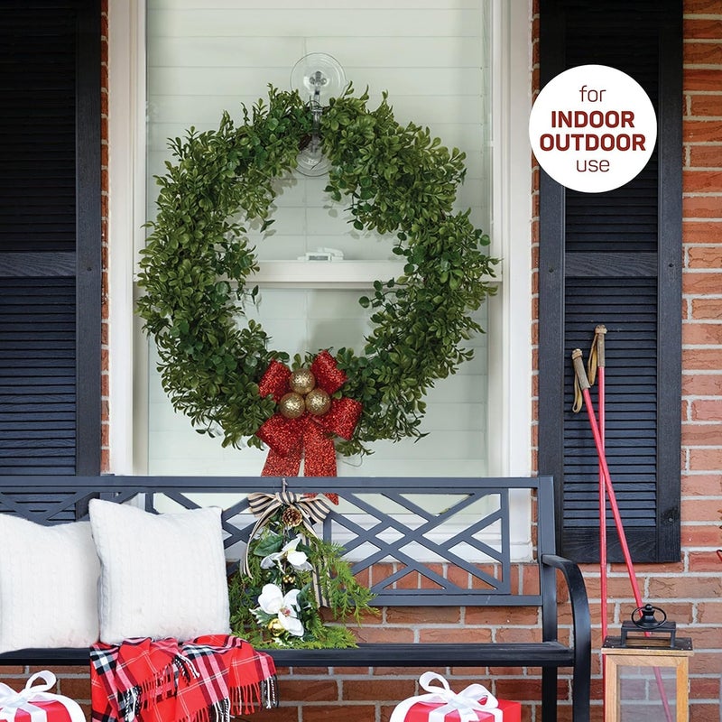 SEWANTA Christmas Wreath Hanger for Glass Front Door - Giant Suction Wreath Hanger, Hang Large or Heavy Wreaths Securely on Glass Doors and Windows up to 20 Lbs - Heavy Duty Wreath Holders - USA Made - Image 5