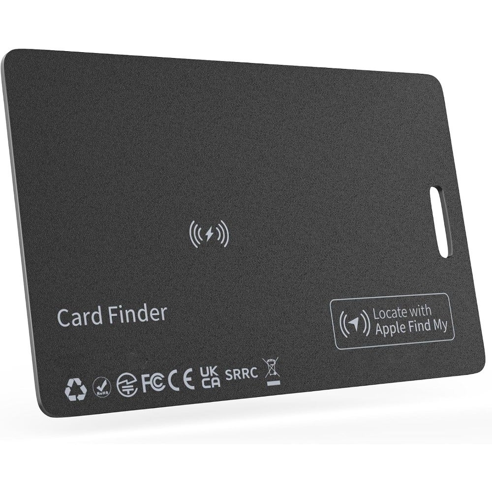 Wallet Tracker Card, Wireless Rechargeable and Reusable Wallet Finder Works with Apple Find My iOS Only,Item Locator for Wallet, Luggage Tags and More