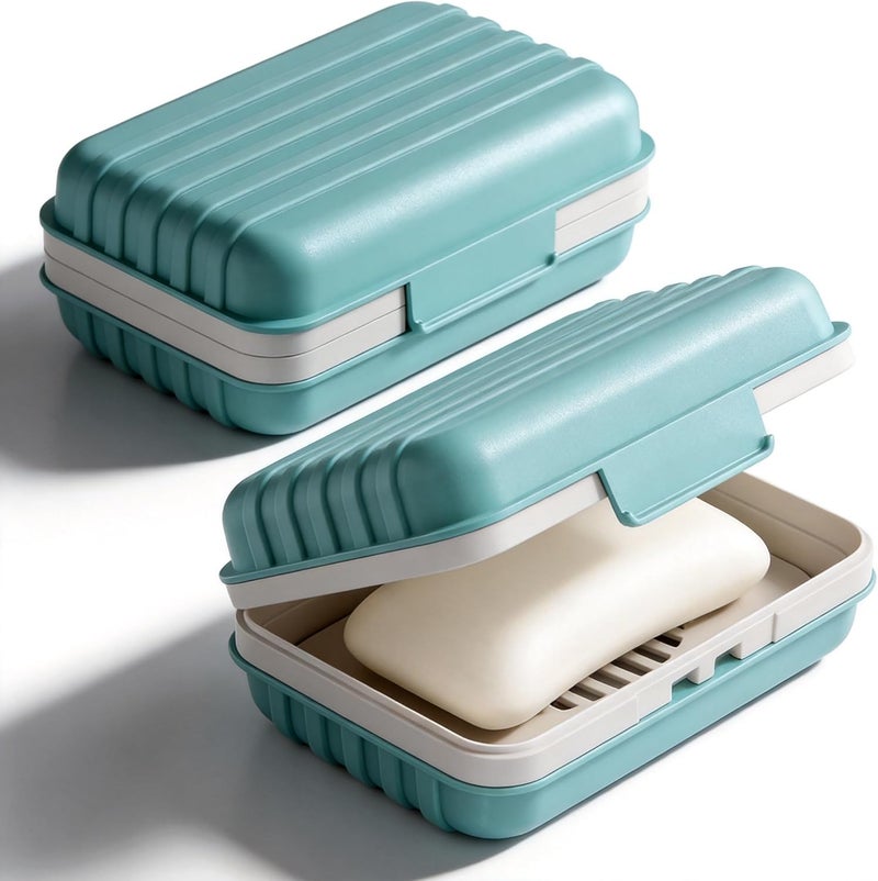 Doter Travel Soap Holder with Lid - Draining Soap Box for Shower -Compact Travel Soap Case Leak-Proof Design for Camping, Hiking, Gym & Outdoor Use | Keeps Soap Dry & Hygienic - Image 1