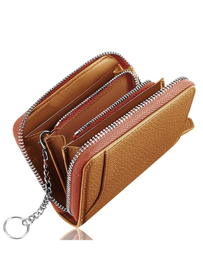 Mark Fairwhale New Lychee Patterned Leather Short Wallet With Top Layer  - Image 1