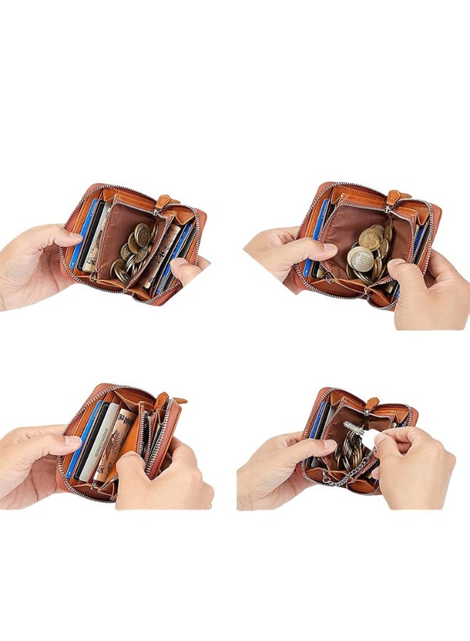 Mark Fairwhale New Lychee Patterned Leather Short Wallet With Top Layer  - Image 2
