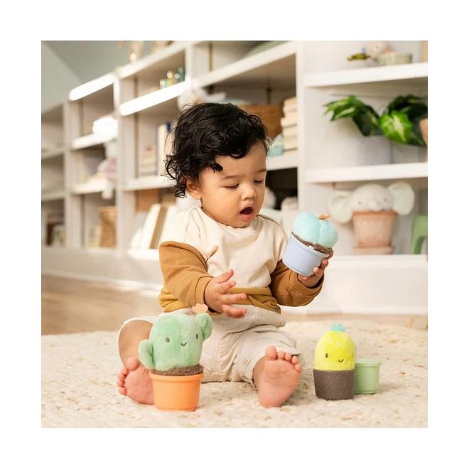 Ingenuity Calm Springs Nesting Rattles for Babies, 3pc Set, BPA-Free, Soft Textured, Easy-Clean, Multi-Purpose Usage - Image 2