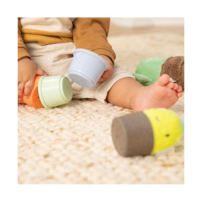 Ingenuity Calm Springs Nesting Rattles for Babies, 3pc Set, BPA-Free, Soft Textured, Easy-Clean, Multi-Purpose Usage - Image 5