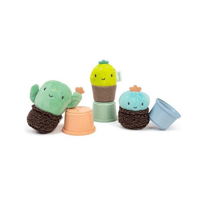 Ingenuity Calm Springs Nesting Rattles for Babies, 3pc Set, BPA-Free, Soft Textured, Easy-Clean, Multi-Purpose Usage - Image 1