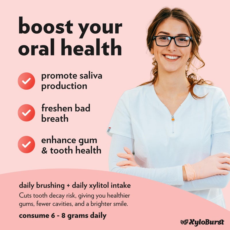 XyloBurst - Xylitol Mints | Sugar Free Breath Mints for Oral Health | Gluten Free, Vegan, Keto Friendly | Aspartame Free Mint | Cinnamon | 200 Count Jar - Image 5