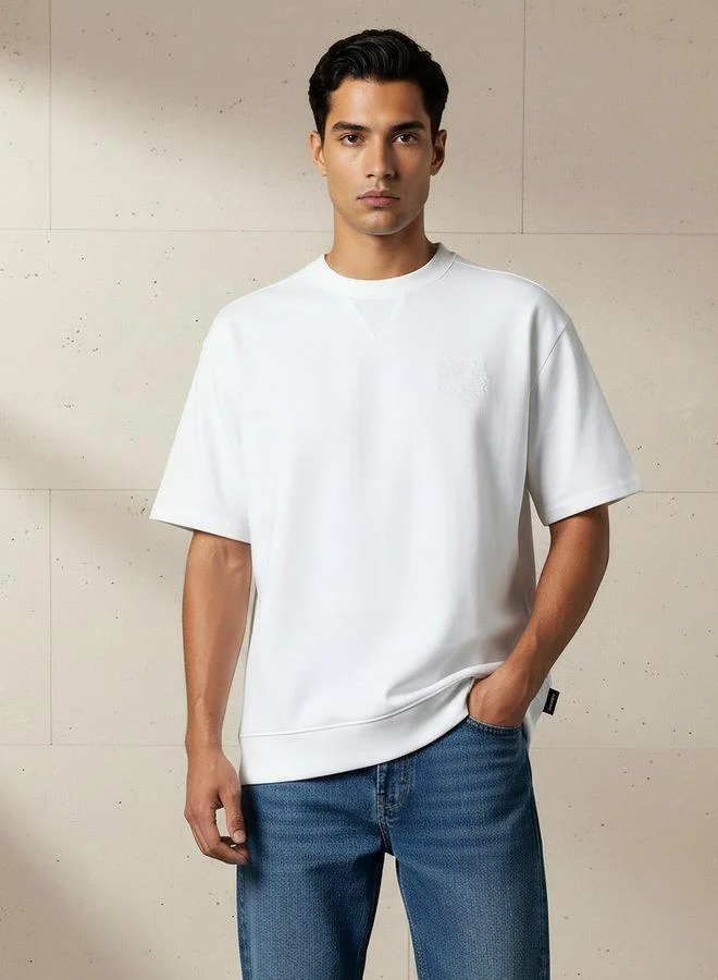 Lee Cooper Lee Cooper Men Regular Fit Crew Neck Short Sleeves Embroidered T-shirt