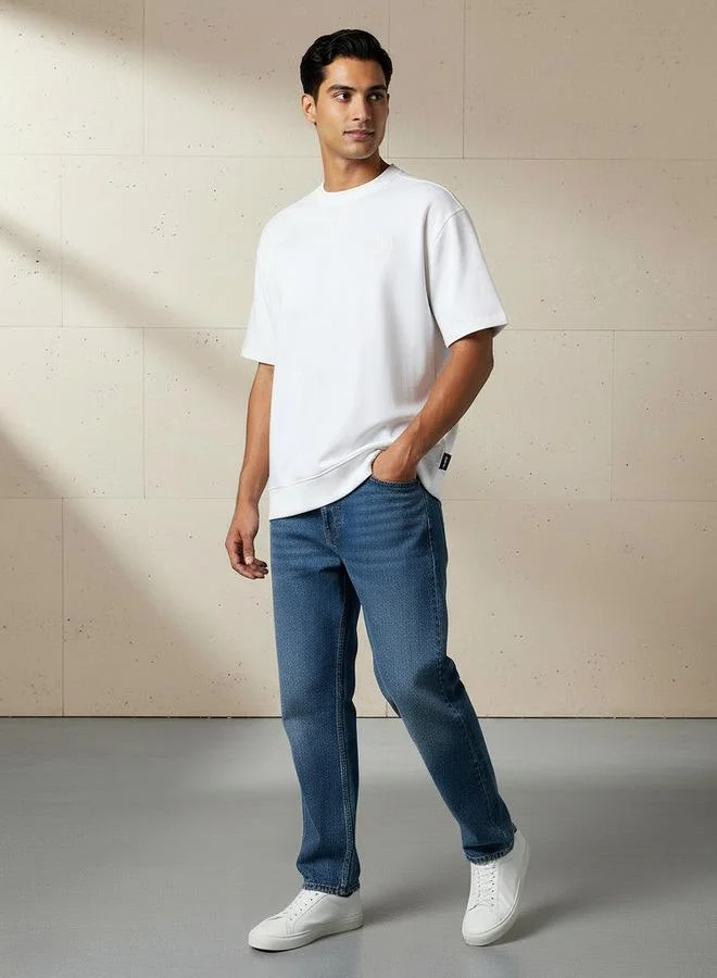 Lee Cooper Lee Cooper Men Regular Fit Crew Neck Short Sleeves Embroidered T-shirt