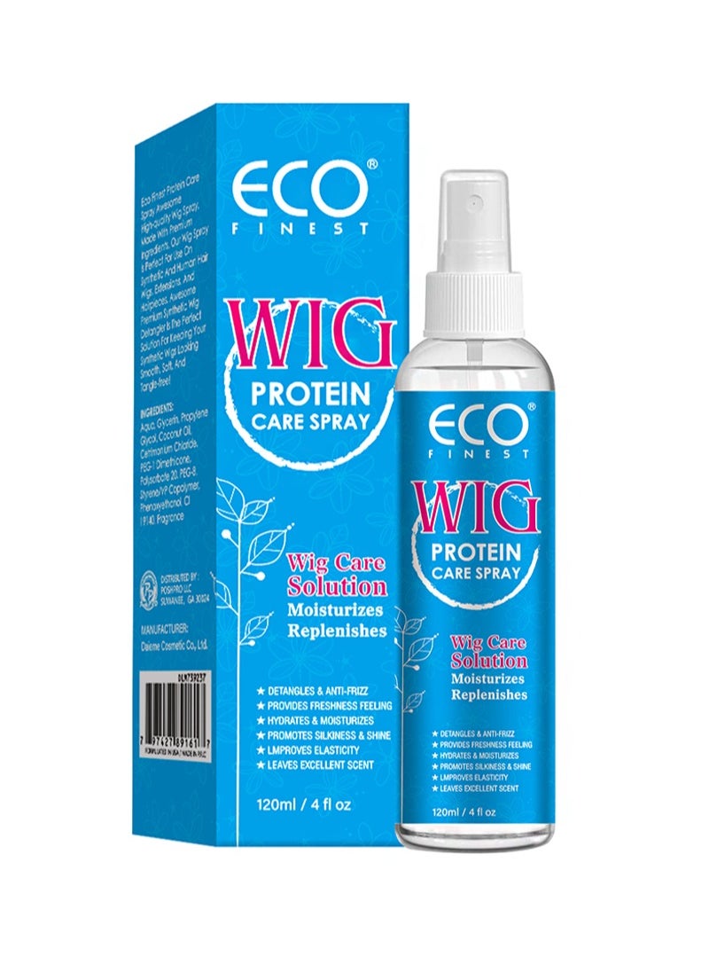 ECO finest Wig Protein Care Spray，Wig Care Solution Moisturizes Replenishes，Revitalizes, Refreshes Hair, Cleanses And Extends The Life Of Wigs And Hairpieces（120ml）  - Image 1