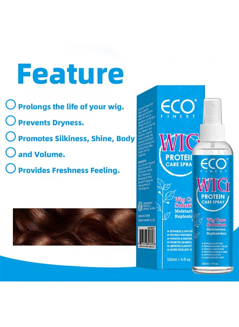 ECO finest Wig Protein Care Spray，Wig Care Solution Moisturizes Replenishes，Revitalizes, Refreshes Hair, Cleanses And Extends The Life Of Wigs And Hairpieces（120ml）  - Image 5