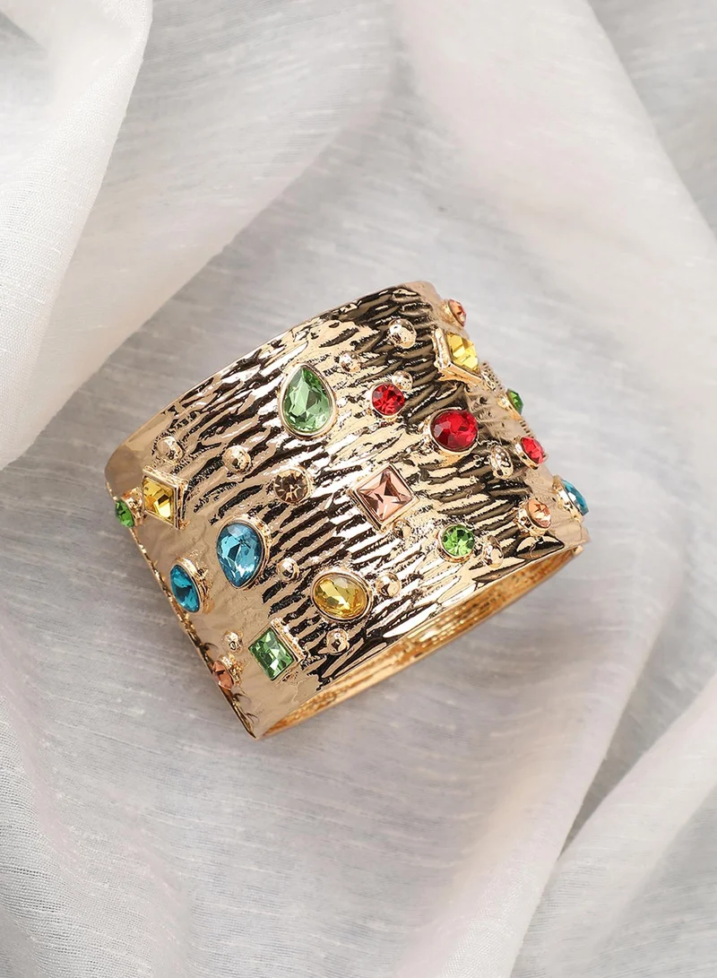 SOHI Regal Cluster Statement Artificial Bracelet Jewellery