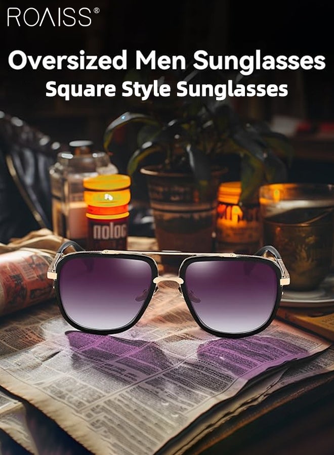 roaiss Men's Driving Square Sunglasses, UV400 Protection Sun Glasses with PC Steel Frame, Fashion Anti-Glare Sun Shades, Suitable for Men Golfing, Fishing, Traveling, 58mm - Image 5