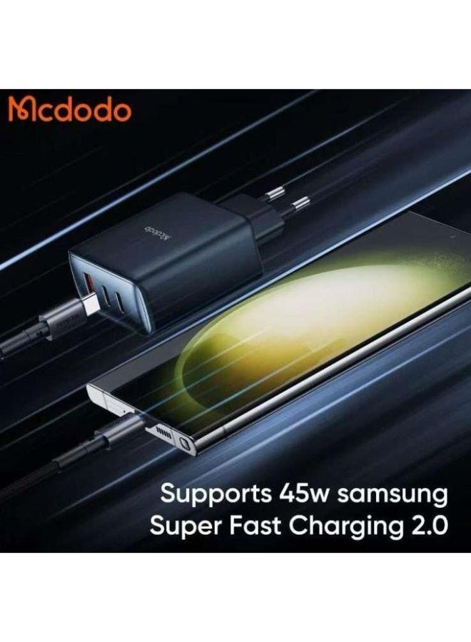 مكدودو شاحن حائط ماكدودو - CH-4861 - سريع، 45 وات، 3 منافذ إخراج، مع كابل من النوع C - أسود - Image 5