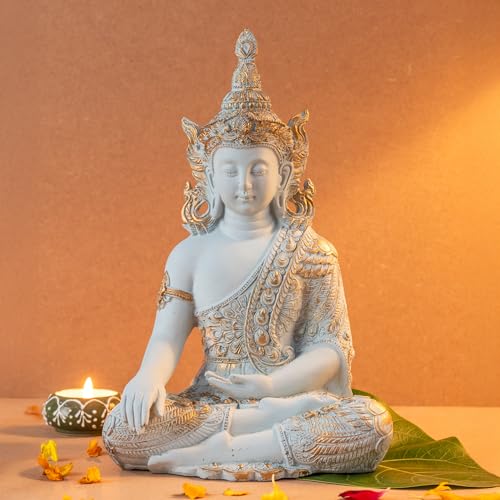 The Advitya Buddha Idol for Home Decor Items | Buddh|Gautam Buddha|Shakyamuni Statue Figurine Showpiece for House Warming Birthday Corporate Gift | Home Decoration Items for Living Room (Pastel Green) - Image 1
