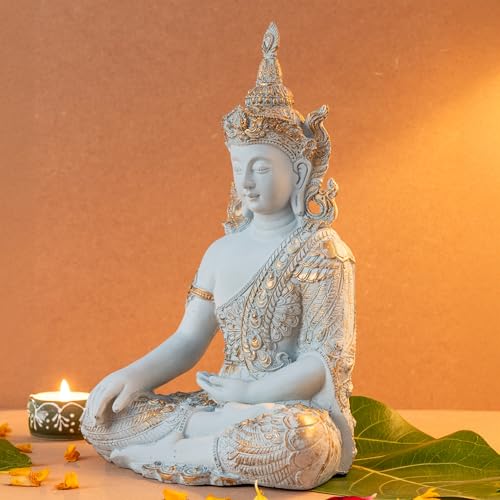 The Advitya Buddha Idol for Home Decor Items | Buddh|Gautam Buddha|Shakyamuni Statue Figurine Showpiece for House Warming Birthday Corporate Gift | Home Decoration Items for Living Room (Pastel Green) - Image 3