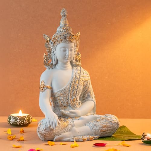 The Advitya Buddha Idol for Home Decor Items | Buddh|Gautam Buddha|Shakyamuni Statue Figurine Showpiece for House Warming Birthday Corporate Gift | Home Decoration Items for Living Room (Pastel Green) - Image 2