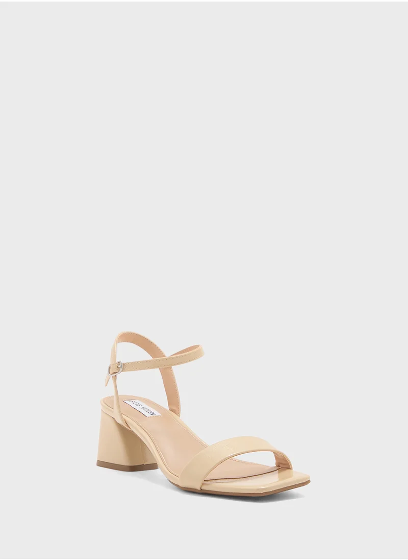 STEVE MADDEN Birdiee Ankle Strap Mid Heel Sandals