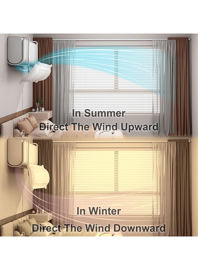 أيه بي جي موزع هواء مكيف قابل للتعديل والتلسكوب للوحدات المثبتة على الحائط (70–110 سم) – حاجز هواء خفيف من بلاستيك ABS، بدون أدوات، يوجه الهواء البارد والحار بسلاسة - Image 5